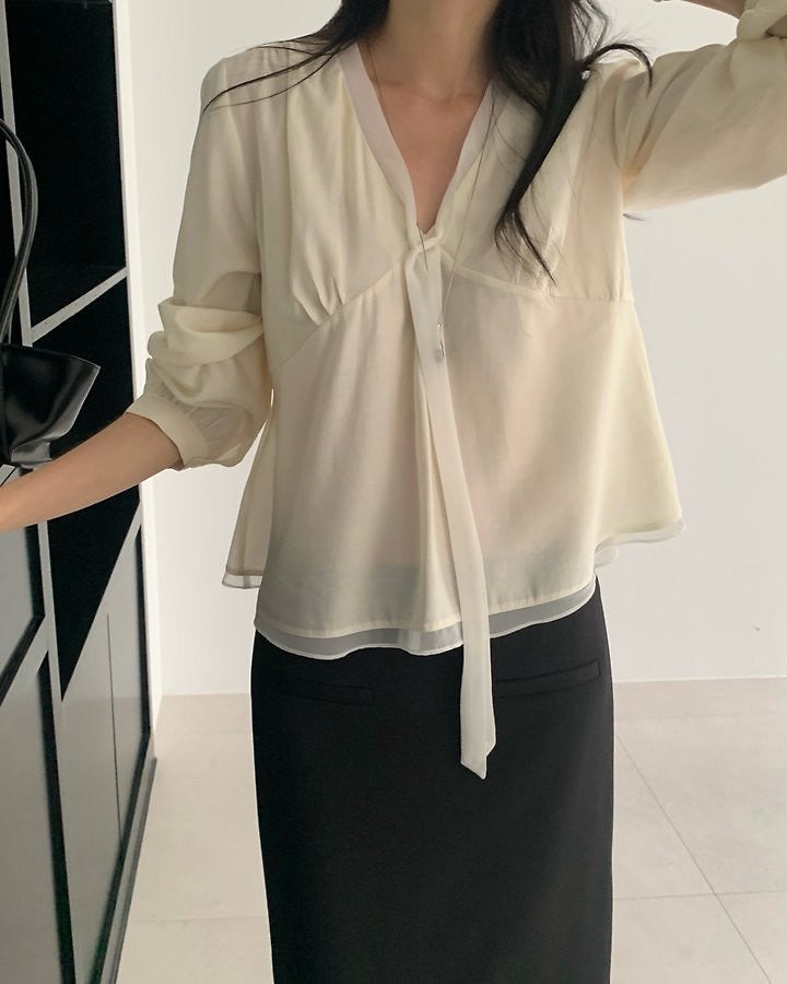 monet tie blouse