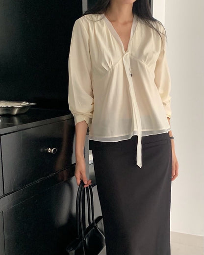monet tie blouse