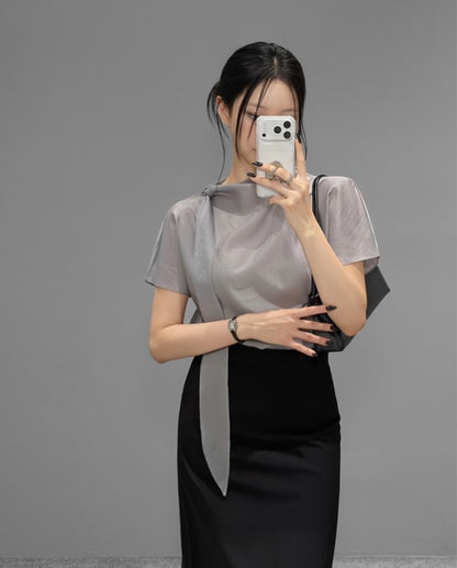 laura tie blouse (pre-order)