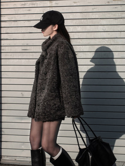 pile boucle half jacket