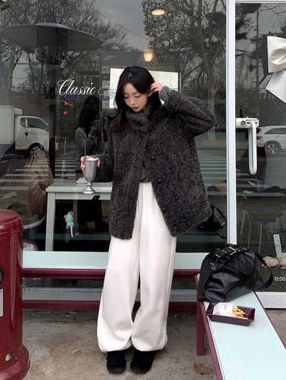 pile boucle half jacket