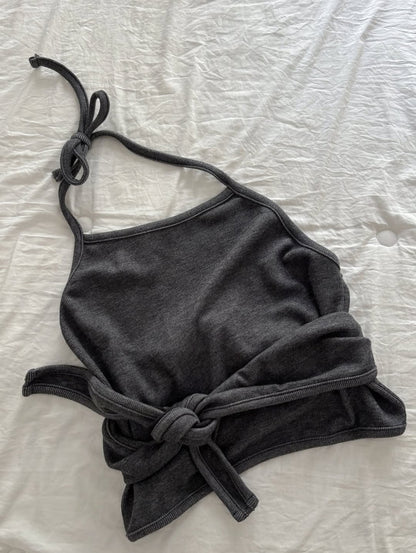 lina halter wrap knit