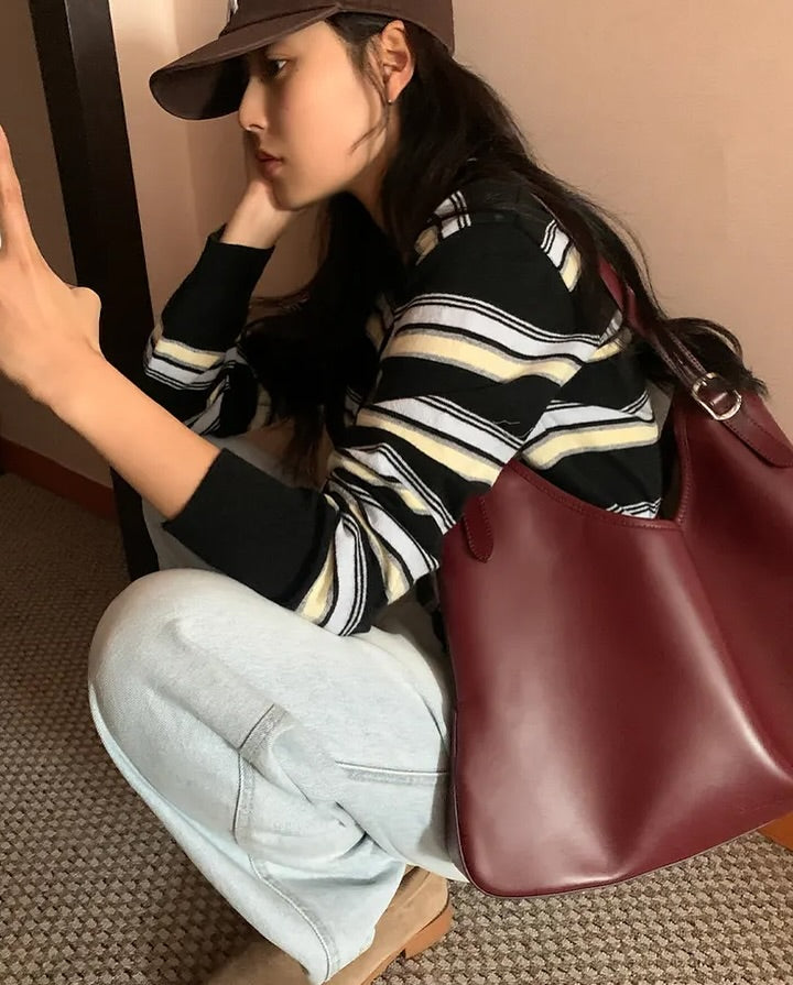miu striped cardigan