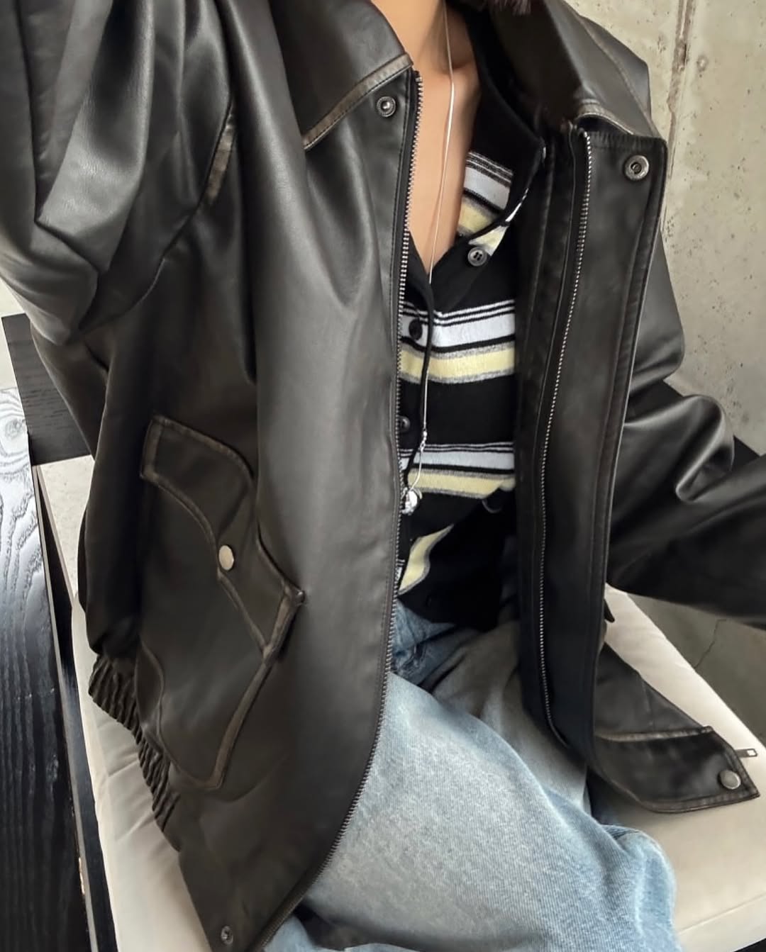 miu striped cardigan