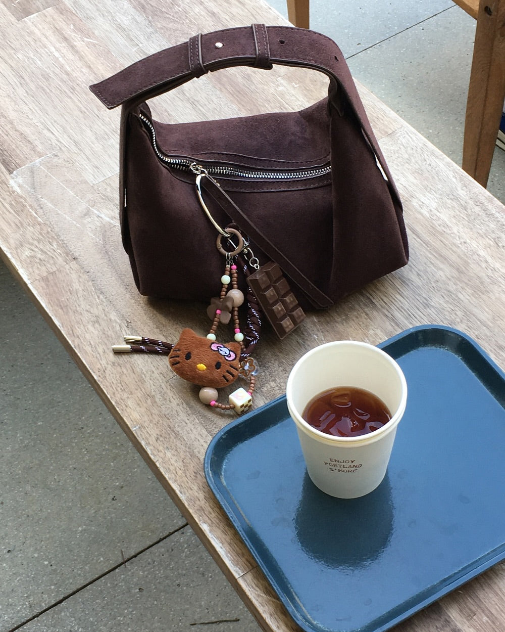 earth suede bag (two-way)