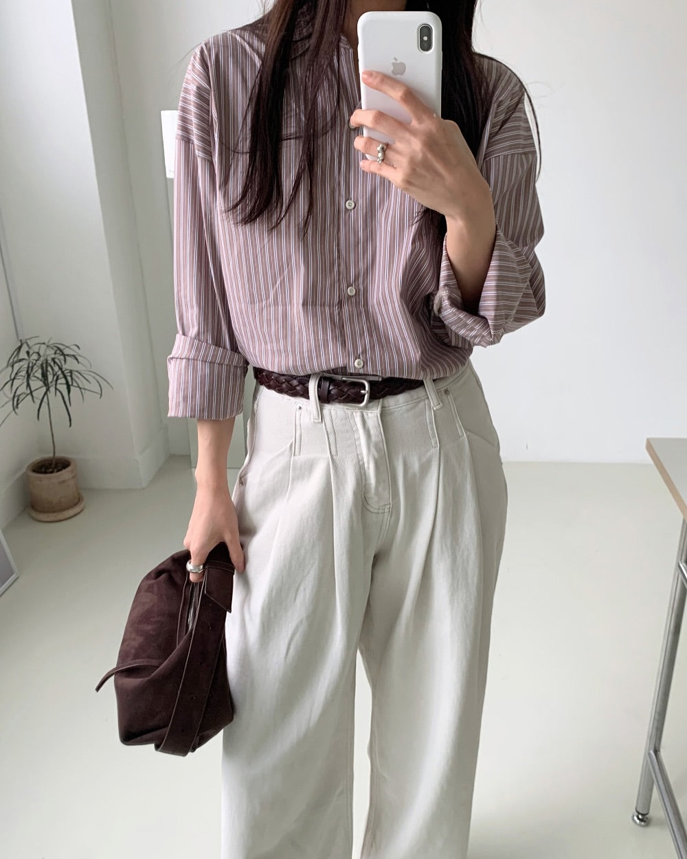 earth suede bag (two-way)