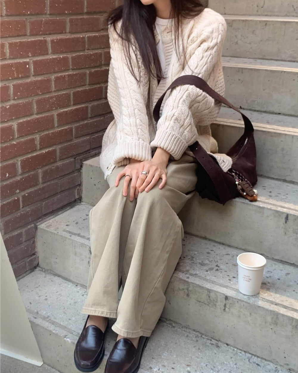 earth suede bag (two-way)