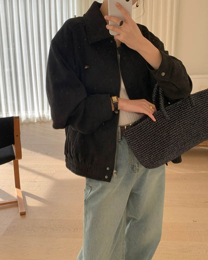 olive suede jumper