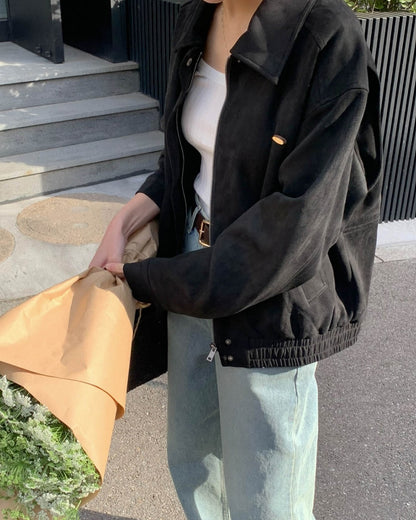 olive suede jumper