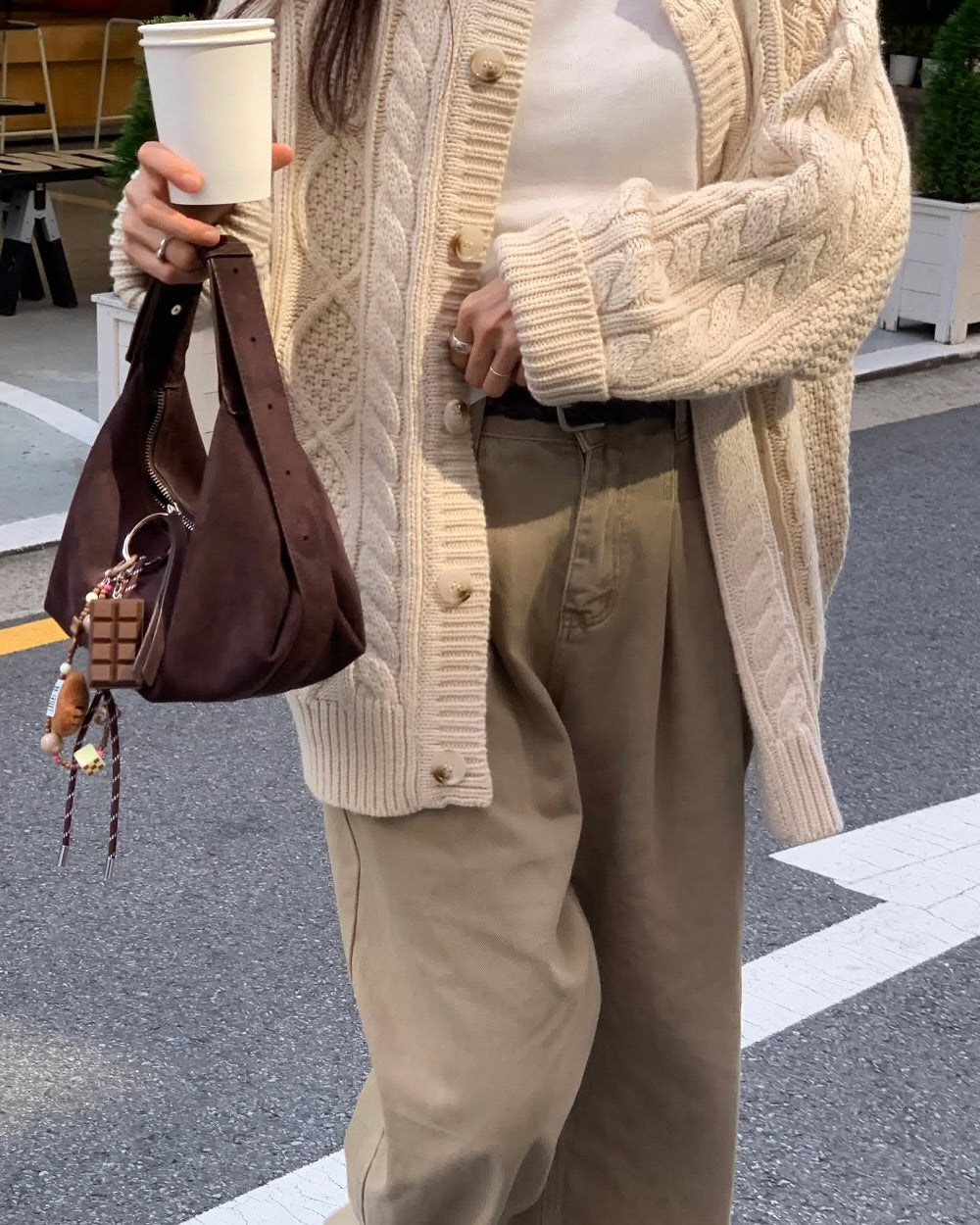 earth suede bag (two-way)