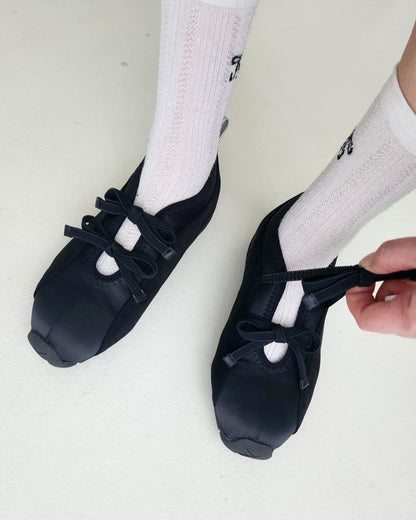 hay ribbon shoes (heels 3cm)