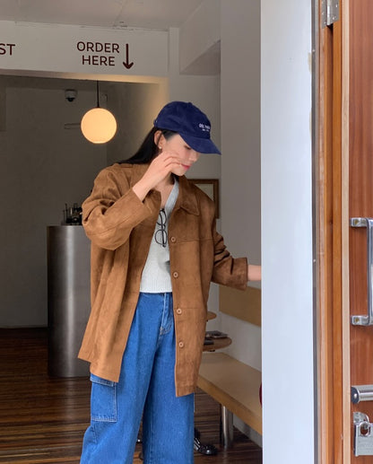 obe suede coat