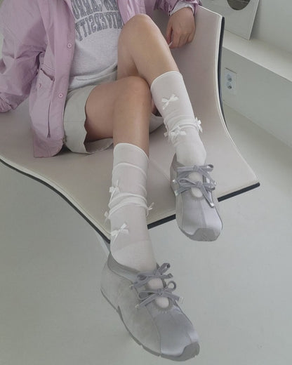 hay ribbon shoes (heels 3cm)
