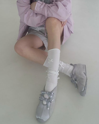 hay ribbon shoes (heels 3cm)