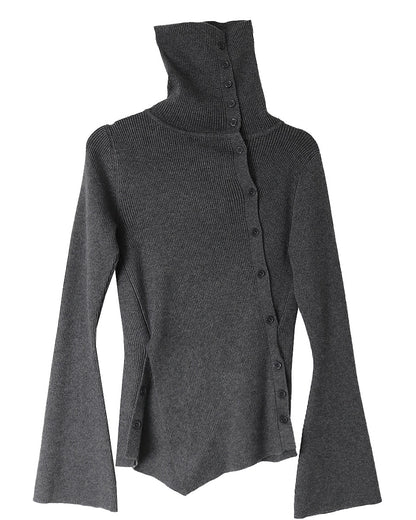 cross button knit