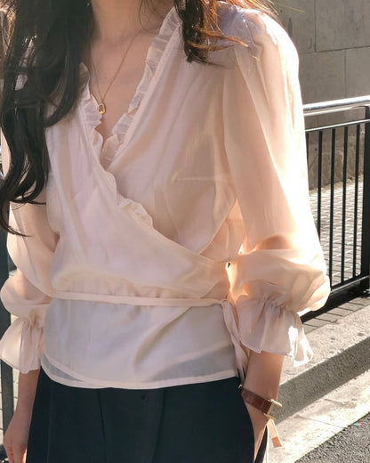 roman frill blouse