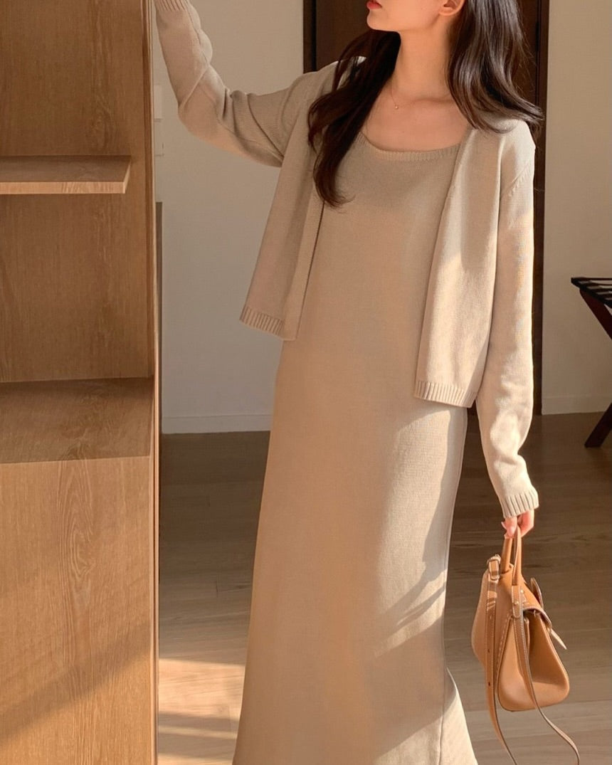 remi knit cardigan set