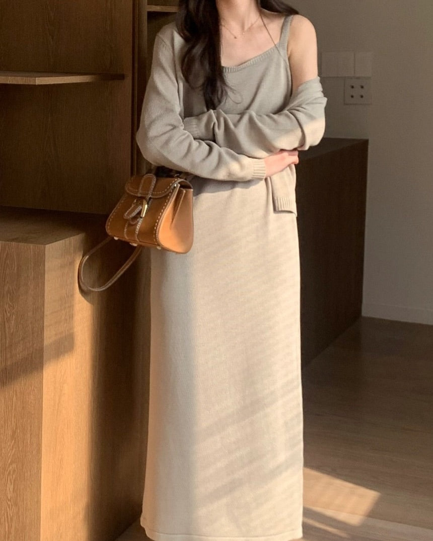 remi knit cardigan set