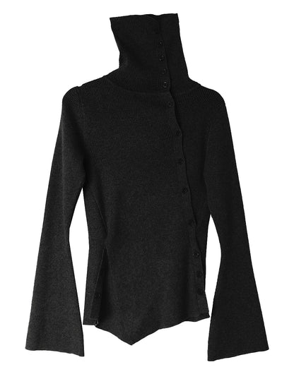 cross button knit